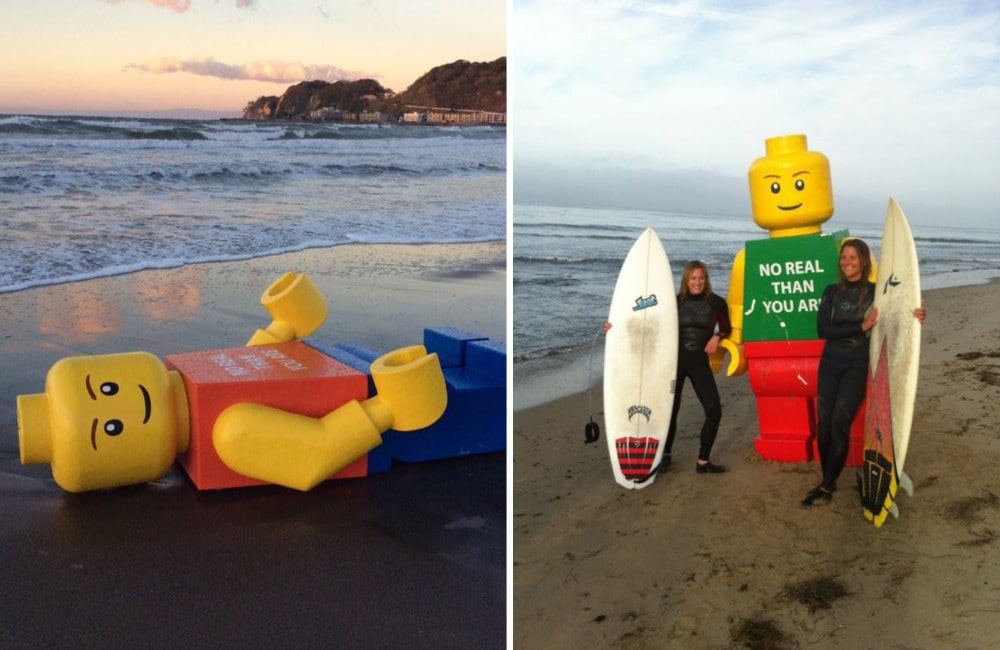 Giant Lego Men Washed up on Beaches Around the World @egoleonard/Twitter.com